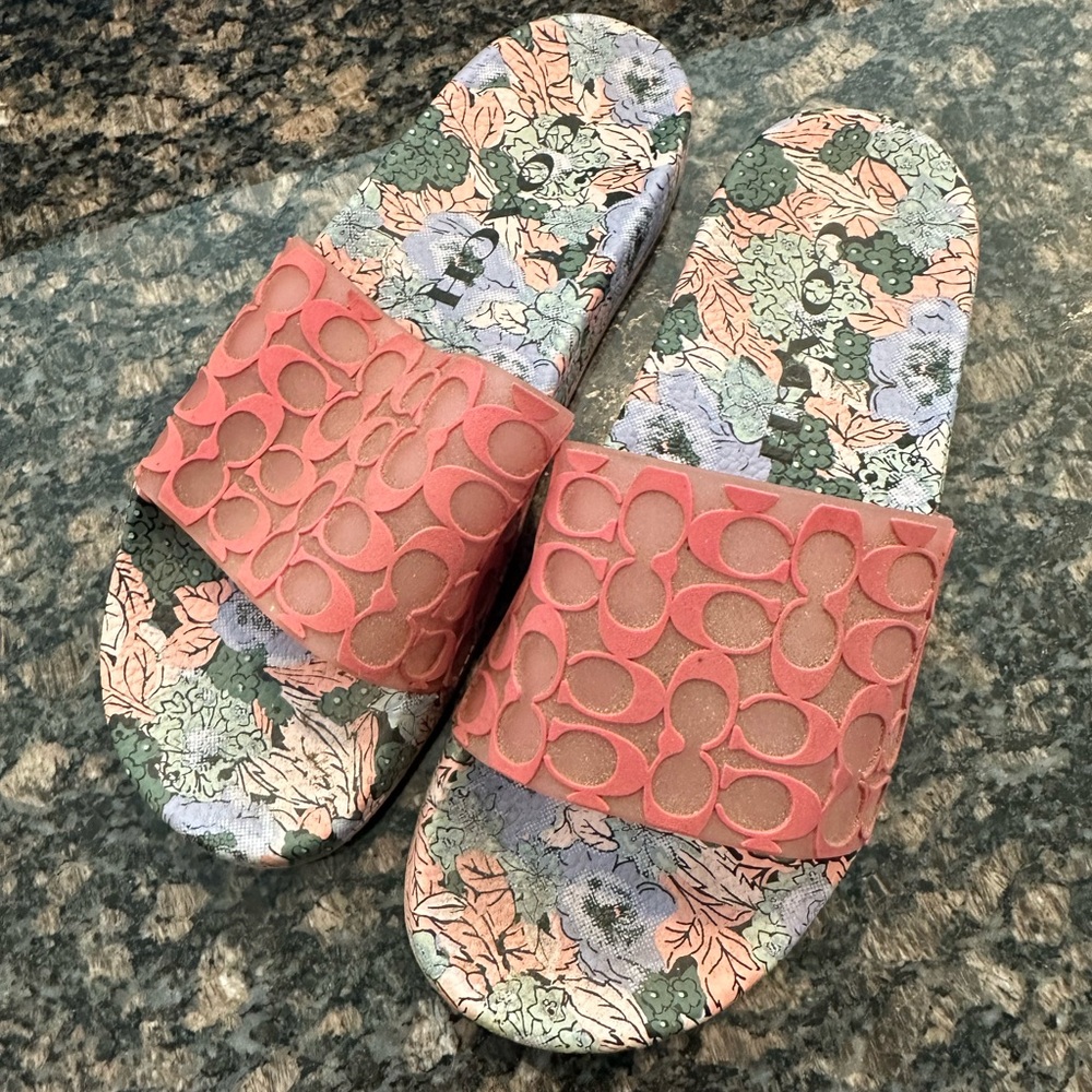 Coach slide sandals- worn twice